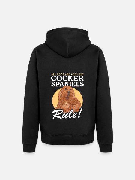 Cocker Spaniel Cocker Spaniel Gifts - Unisex Premium Organic Zip Hoodie - black