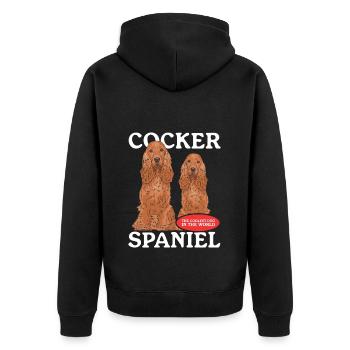 Cocker Spaniel Chien Cocker Spaniel Cadeaux - Veste à capuche bio Premium Unisexe - noir - Dos - Nico (187cm)