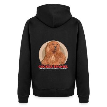 Cocker Spaniel Chiens Cocker Spaniel Cadeau - Veste à capuche bio Premium Unisexe - noir - Dos - Nico (187cm)