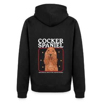 Cocker Spaniel Chiens Cocker Spaniel Cadeaux - Veste à capuche bio Premium Unisexe - noir - Dos - Nico (187cm)