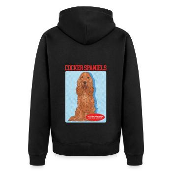 Cocker Spaniel Cocker Spaniel Dog Gift - Veste à capuche bio Premium Unisexe - noir - Dos - Nico (187cm)