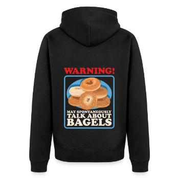 Bagel Bagel Bread Beigel Bread Gifts - Veste à capuche bio Premium Unisexe - noir - Dos - Nico (187cm)