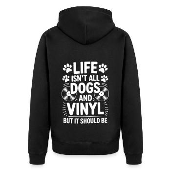 Vinyle Dire Chiens Vinyle Disque Vinyle Cadeau - Veste à capuche bio Premium Unisexe - noir - Dos - Nico (187cm)