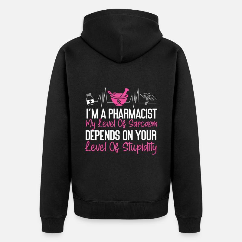 Pharmacy Tech Technician - Unisex Premium Bio Zip Hoodie - Schwarz