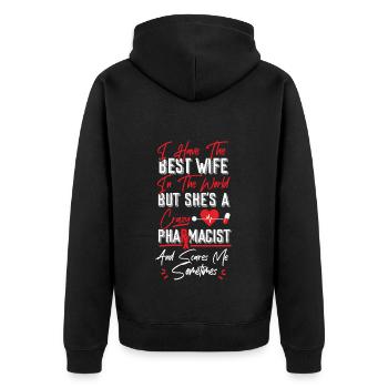 Technicien en pharmacie - Veste à capuche bio Premium Unisexe - noir - Dos - Nico (187cm)