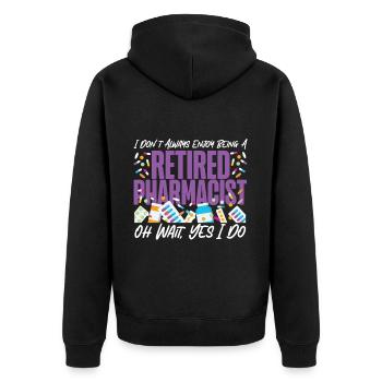 Technicien en pharmacie - Veste à capuche bio Premium Unisexe - noir - Dos - Nico (187cm)