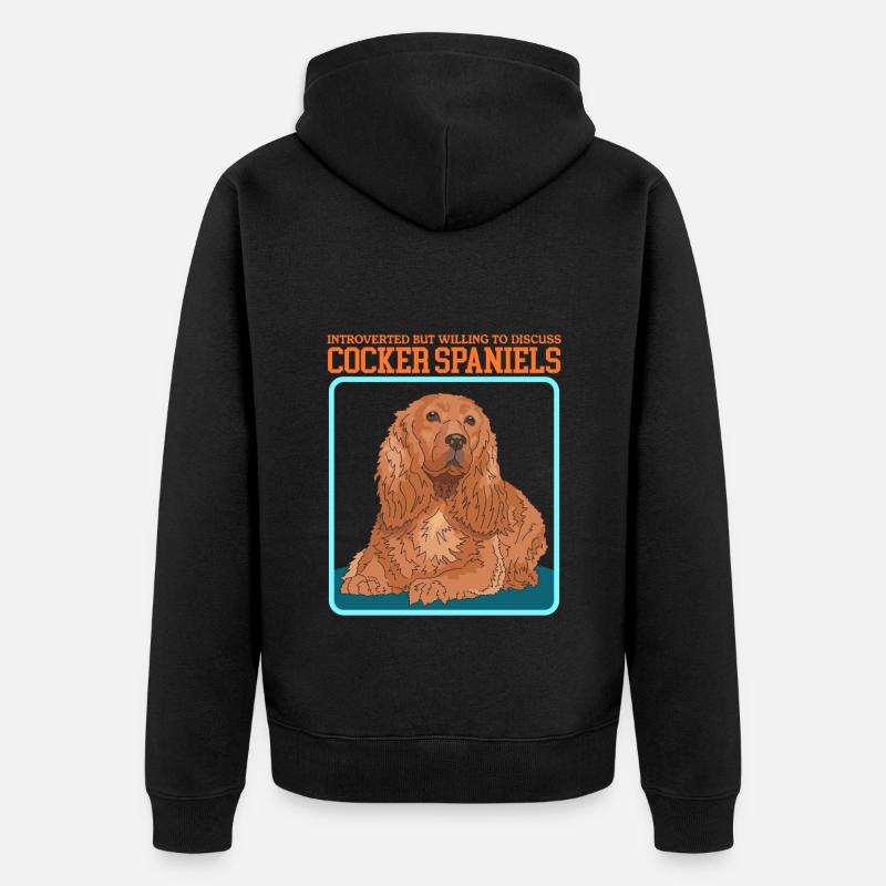 Cocker Spaniel Cocker Spaniel Cadeaux - Veste à capuche bio Premium Unisexe - noir