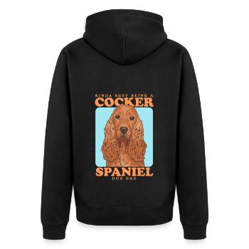 Cocker Spaniel Dad Cocker Spaniel Cadeau - Veste à capuche bio Premium Unisexe - noir - Dos - Nico (187cm)