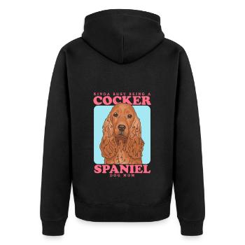 Cocker Spaniel Maman Cocker Spaniel Cadeau - Veste à capuche bio Premium Unisexe - noir - Dos - Nico (187cm)