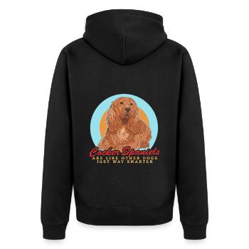 Cocker Spaniel Chien Cocker Spaniel Cadeau - Veste à capuche bio Premium Unisexe - noir - Dos - Nico (187cm)