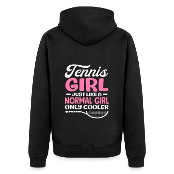 Tennis Girls Just Cool Joueur de tennis - Veste à capuche bio Premium Unisexe - noir - Dos - Nico (187cm)