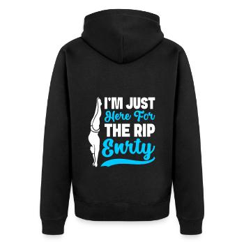 Diving diving board - Unisex Premium Organic Zip Hoodie - black - Back - Nico (187cm)