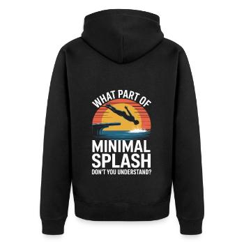 Kunstspringen Turmspringer Sprungbrett - Unisex Premium Bio Zip Hoodie - Schwarz - Hinten - Nico (187cm)
