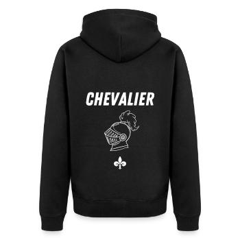 CHEVALIER HEAUME ET LYS - Veste à capuche bio Premium Unisexe - noir - Dos - Nico (187cm)
