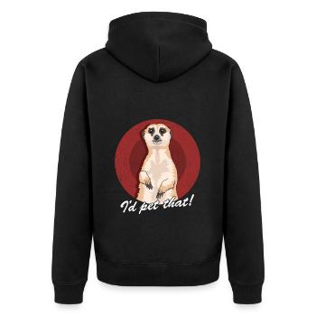 Suricate drôle suricate - Veste à capuche bio Premium Unisexe - noir - Dos - Nico (187cm)