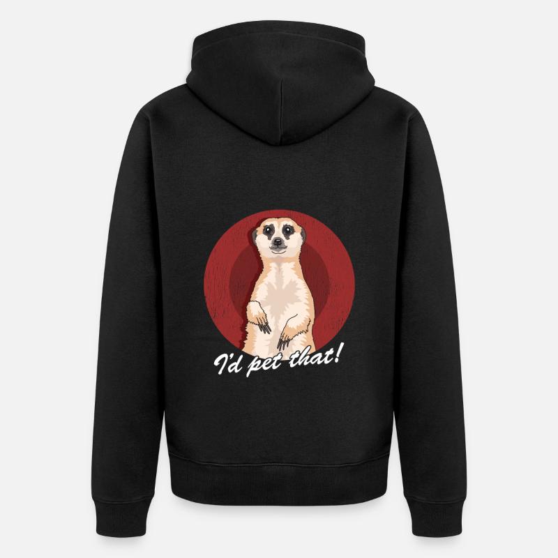 Suricate drôle suricate - Veste à capuche bio Premium Unisexe - noir