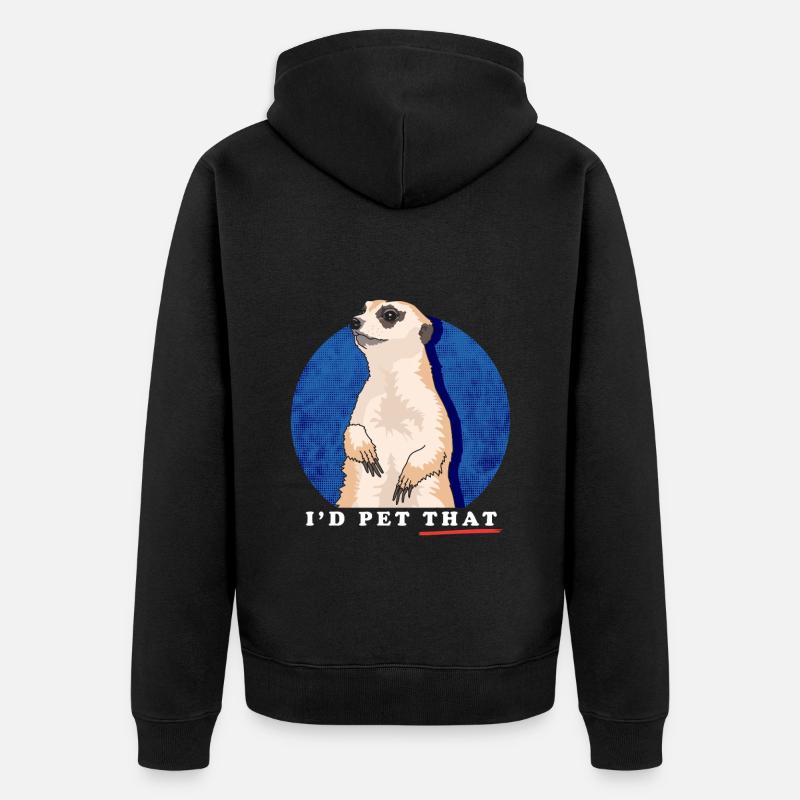 Suricate Drôle Cadeau de Suricate - Veste à capuche bio Premium Unisexe - noir