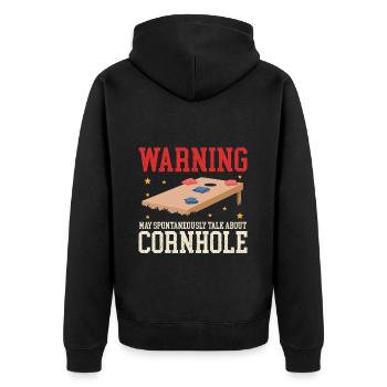 Cornhole Player Blind Hole Bean Bag Cadeaux - Veste à capuche bio Premium Unisexe - noir - Dos - Nico (187cm)