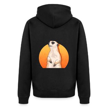 Suricate Mignon Cadeaux de suricate - Veste à capuche bio Premium Unisexe - noir - Dos - Nico (187cm)