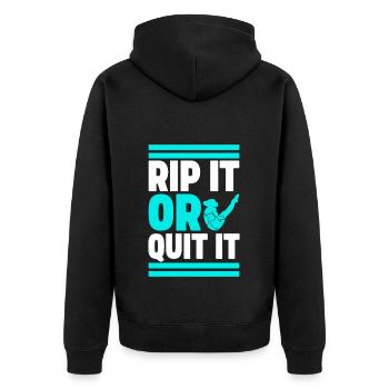 Diving diving board - Unisex Premium Organic Zip Hoodie - black - Back - Nico (187cm)