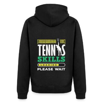 Tennis Player Compétences Chargement Veuillez patienter - Veste à capuche bio Premium Unisexe - noir - Dos - Nico (187cm)