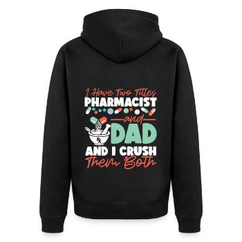 Technicien en pharmacie - Veste à capuche bio Premium Unisexe - noir - Dos - Nico (187cm)