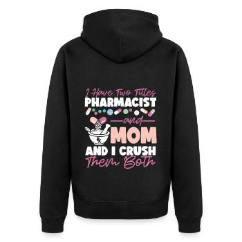 Technicien en pharmacie - Veste à capuche bio Premium Unisexe - noir - Dos - Nico (187cm)