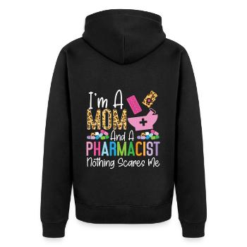 Technicien en pharmacie - Veste à capuche bio Premium Unisexe - noir - Dos - Nico (187cm)