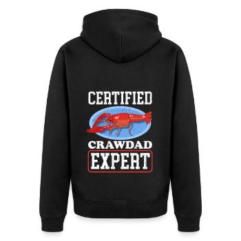 Flusskrebs Edelkrebs Meeresfrüchte Geschenke - Unisex Premium Bio Zip Hoodie - Schwarz - Hinten - Nico (187cm)