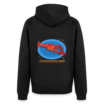 Crayfish Noble Crayfish Seafood Gifts - Unisex Premium Organic Zip Hoodie - black - Back - Nico (187cm)