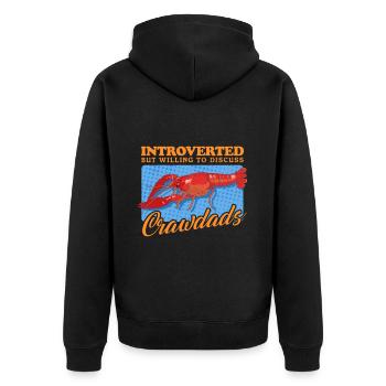 Crayfish Noble Crayfish Crayfish Seafood Gift - Unisex Premium Organic Zip Hoodie - black - Back - Nico (187cm)