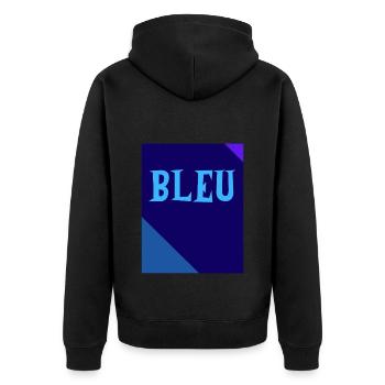 BLEU Tableau Rectangle Triangles - Veste à capuche bio Premium Unisexe - noir - Dos - Nico (187cm)