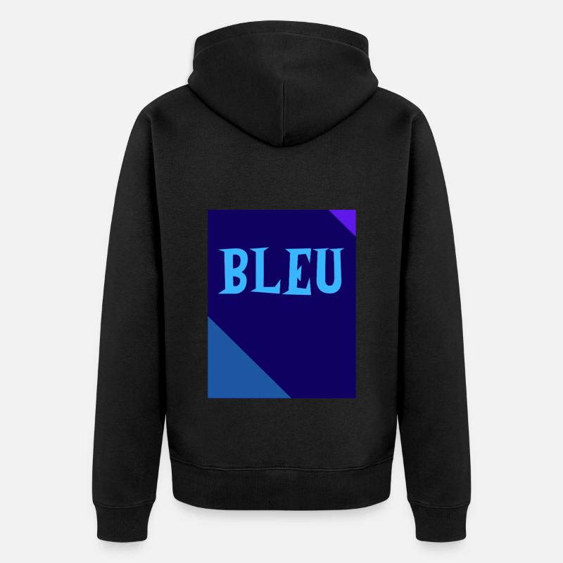 BLEU Tableau Rectangle Triangles - Veste à capuche bio Premium Unisexe - noir