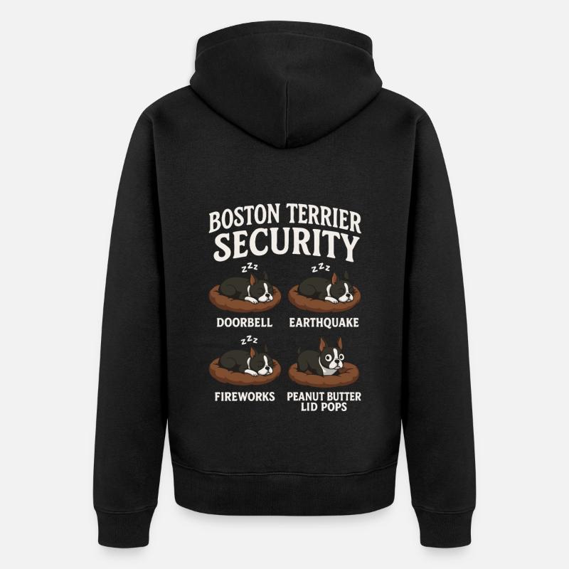 Boston Terrier - Veste à capuche bio Premium Unisexe - noir