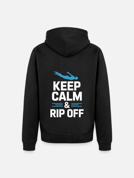 Diving diving board - Unisex Premium Organic Zip Hoodie - black
