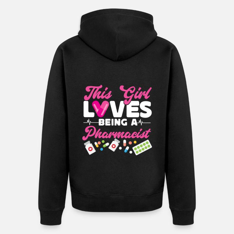 Technicien en pharmacie - Veste à capuche bio Premium Unisexe - noir