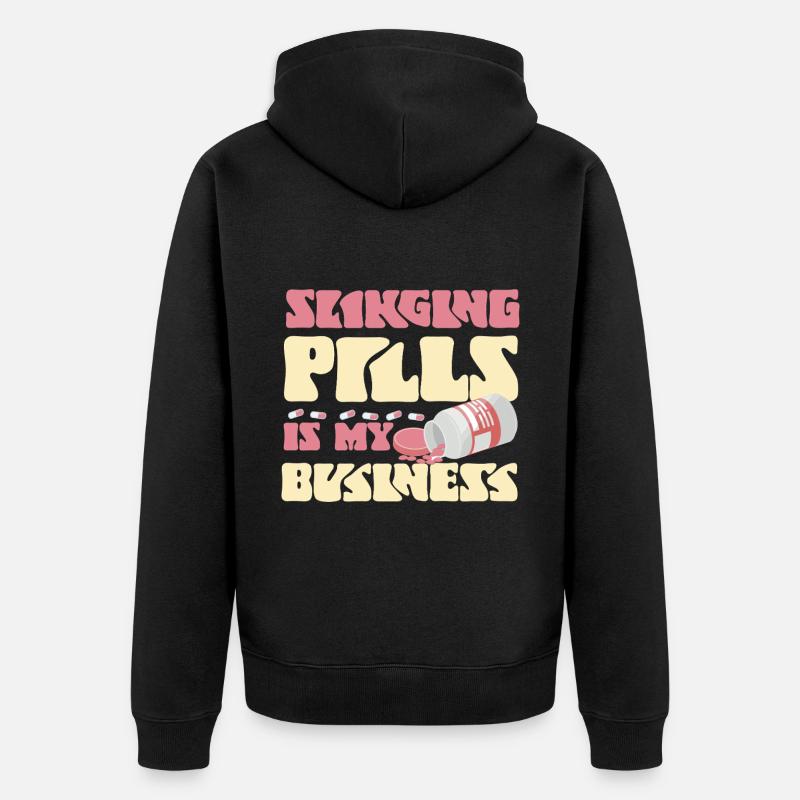 Pharmacy Tech Technician - Unisex Premium Bio Zip Hoodie - Schwarz