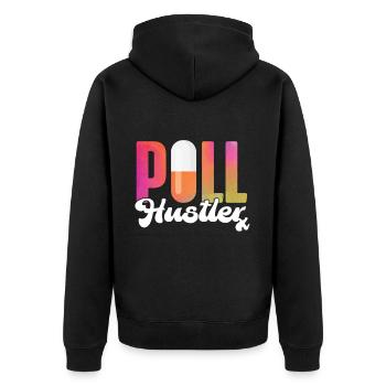 Pharmacy Tech Technician - Unisex Premium Organic Zip Hoodie - black - Back - Nico (187cm)