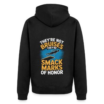 Kunstspringen Turmspringer Sprungbrett - Unisex Premium Bio Zip Hoodie - Schwarz - Hinten - Nico (187cm)