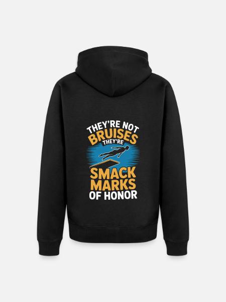 Diving diving board - Unisex Premium Organic Zip Hoodie - black