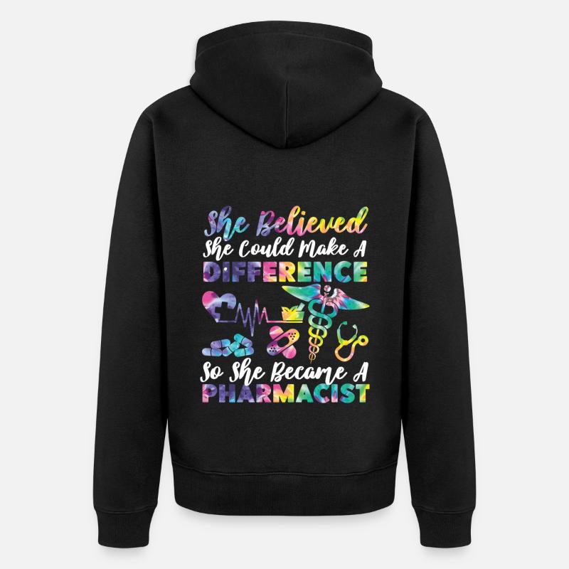 Technicien en pharmacie - Veste à capuche bio Premium Unisexe - noir