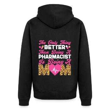 Technicien en pharmacie - Veste à capuche bio Premium Unisexe - noir - Dos - Nico (187cm)