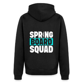 Diving diving board - Unisex Premium Organic Zip Hoodie - black - Back - Nico (187cm)