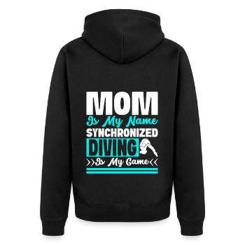Diving diving board - Unisex Premium Organic Zip Hoodie - black - Back - Nico (187cm)