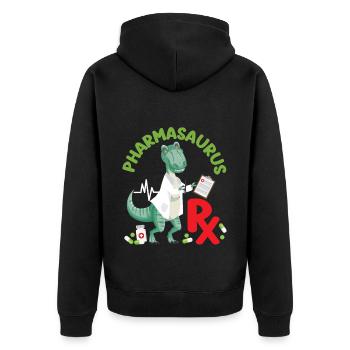 Pharmacy Tech Technician - Unisex Premium Organic Zip Hoodie - black - Back - Nico (187cm)