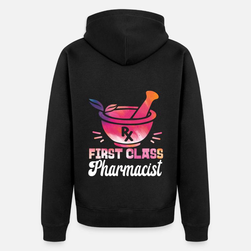 Pharmacy Tech Technician - Unisex Premium Bio Zip Hoodie - Schwarz