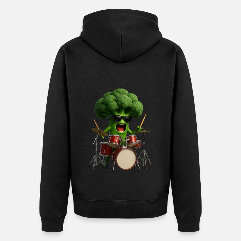 Fûts de brocoli - Veste à capuche bio Premium Unisexe - noir