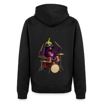 Fûts d’aubergines - Veste à capuche bio Premium Unisexe - noir - Dos - Nico (187cm)