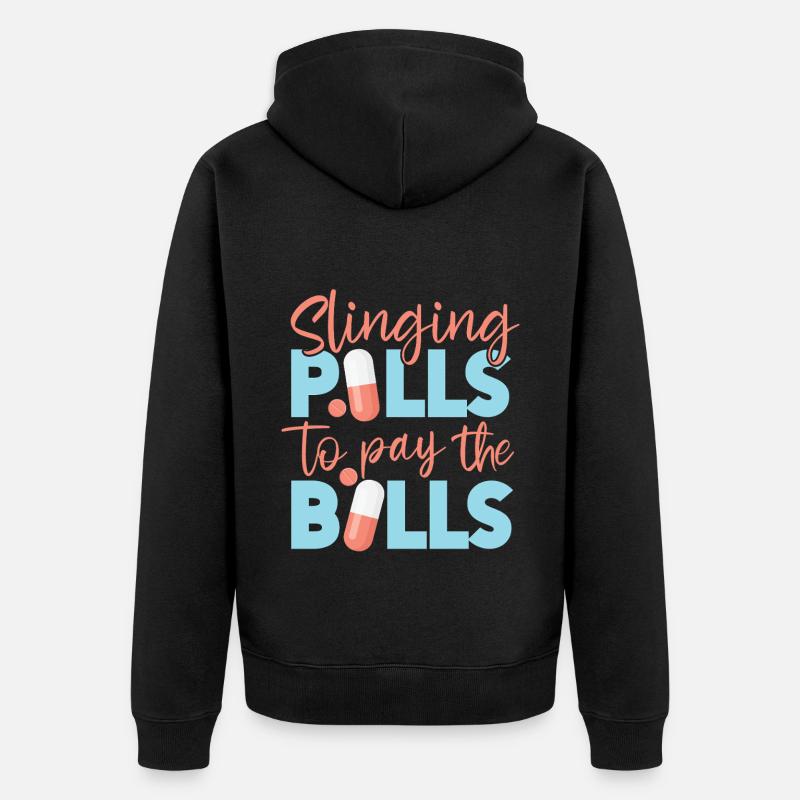 Pharmacy Tech Technician - Unisex Premium Bio Zip Hoodie - Schwarz