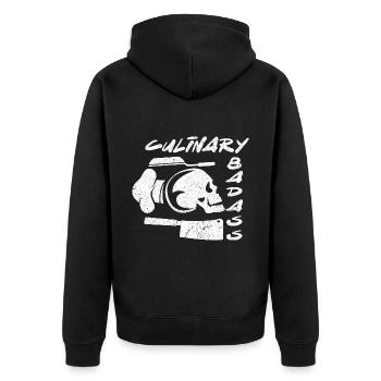 Cook -starred chef Gastro Restaurant - Unisex Premium Organic Zip Hoodie - black - Back - Nico (187cm)